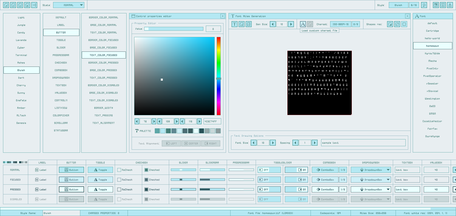 bluish style screen
